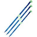 2x Kolpo Puntali K-Race Surfcasting Blu 100 cm, realizzati in allumini ultraresistente, accessori fluorescenti, viti in ottone