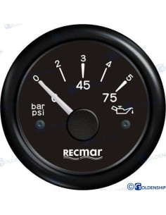 RECMAR Indicatore Pressione Olio 0/5 BAR NERO