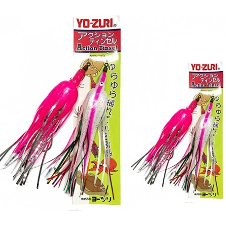 Kit 4Pz Yo Zuri Action Tinsel Polipetti Octopus Skirt 7/10/12 Cm