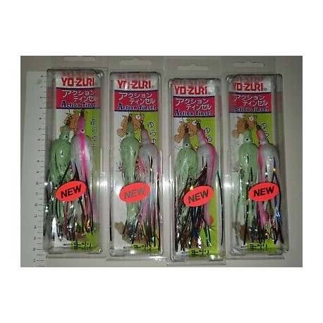Kit 4Pz Yo Zuri Action Tinsel Polipetti Octopus Skirt 7/10/12 Cm