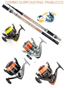Kit Combo Surfcasting Canna Trabucco Oceanic 4mt 150gr + Mulinello Trabucco Già Imbobinato