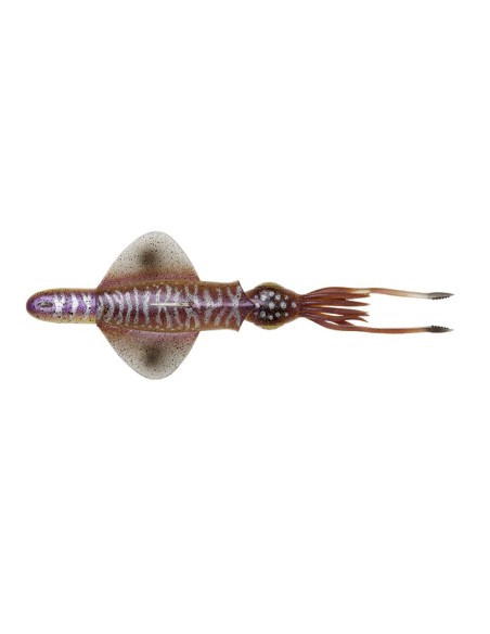 "Dettaglio del Savage Gear Swim Squid, corpo in PVC morbido e resistente, con finitura scansionata in 3D.