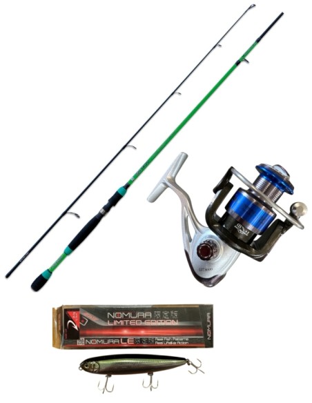 Kit Spinning Shizuka Sh1400 2,10mt 10-30gr + Mulinello 3000 + Artificiale Omaggio