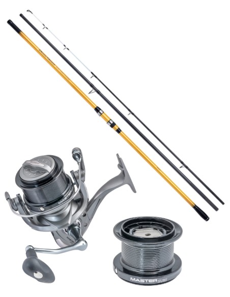 Kit Surfcasting Shimano Beastmaster 4,20mt 200gr + Alcedo Master Surf 8000