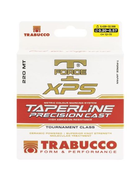 Trabucco T-Force Taperline Precisione Filo Conico Surfcasting 220 MT