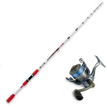 Kit Speed Eging per Pesca Calamaro e Seppia Canna Lineaeffe Squiddy XL 1.60m 150 g + Mulinello Lineaeffe Blizzard 3000