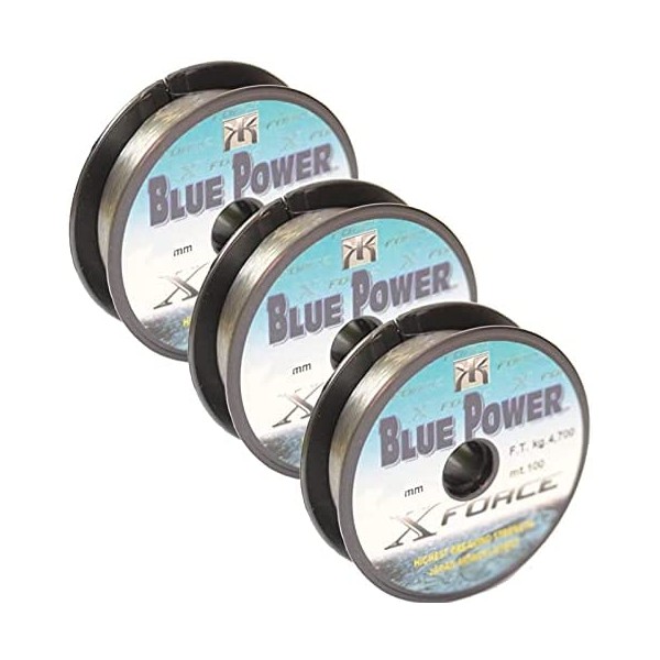 3pz Bobine Blue Power Filo da Pesca 100 mt